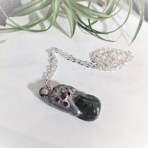 Ruby in Zoisite Pendant, Ruby Pendant, Zoisite Ruby Necklace, Ruby Zoisite Necklace, Heart Chakra Necklace
