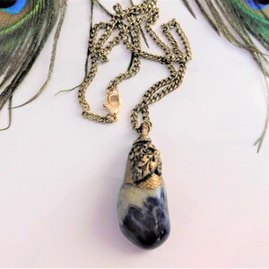 Sodalite Pendant, Sodalite Necklace, Sodalite Amulet, Sodalite Talisman, Healing Necklace