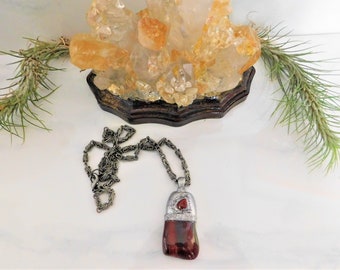 Tiger Iron Pendant, Tiger Iron Necklace, Tiger Iron Talisman, Tiger Iron Amulet, Healing Necklace, Grounding Stone Necklace