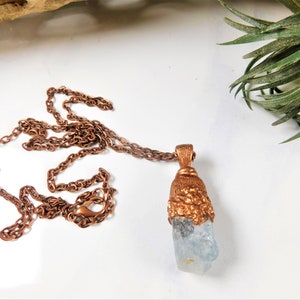 Celestite Pendant, Celestite Talisman, Raw Celestite Necklace