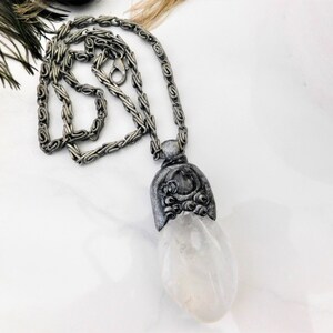 Clear Quartz Crystal Pendant, Crystal Necklace, Quartz Necklace, Healing Necklace, Crystal Amulet, Quartz Amulet, Quartz Talisman