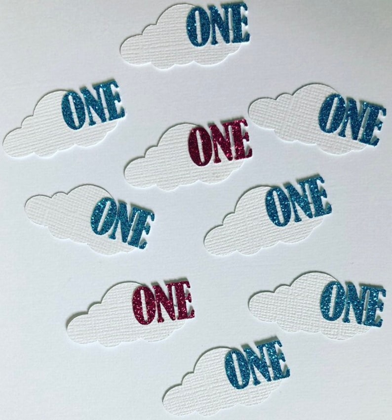 Cloud Confetti 1st Birthday Party Decorations 50 Pieces