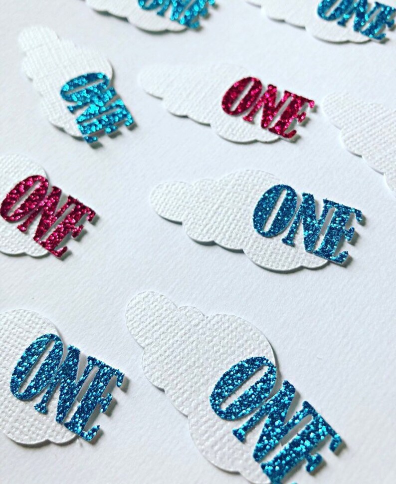 Cloud Confetti 1st Birthday Party Decorations 50 Pieces