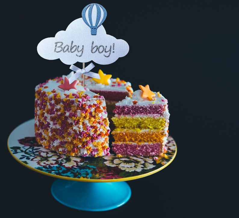 Cloud Balloon Cake Topper Birthday Party Baby Shower Etsy