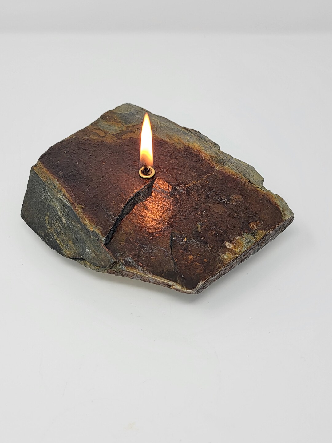 Slate Rock Candle Natural Stone Rock Forever Rock Candle Oil Lamp