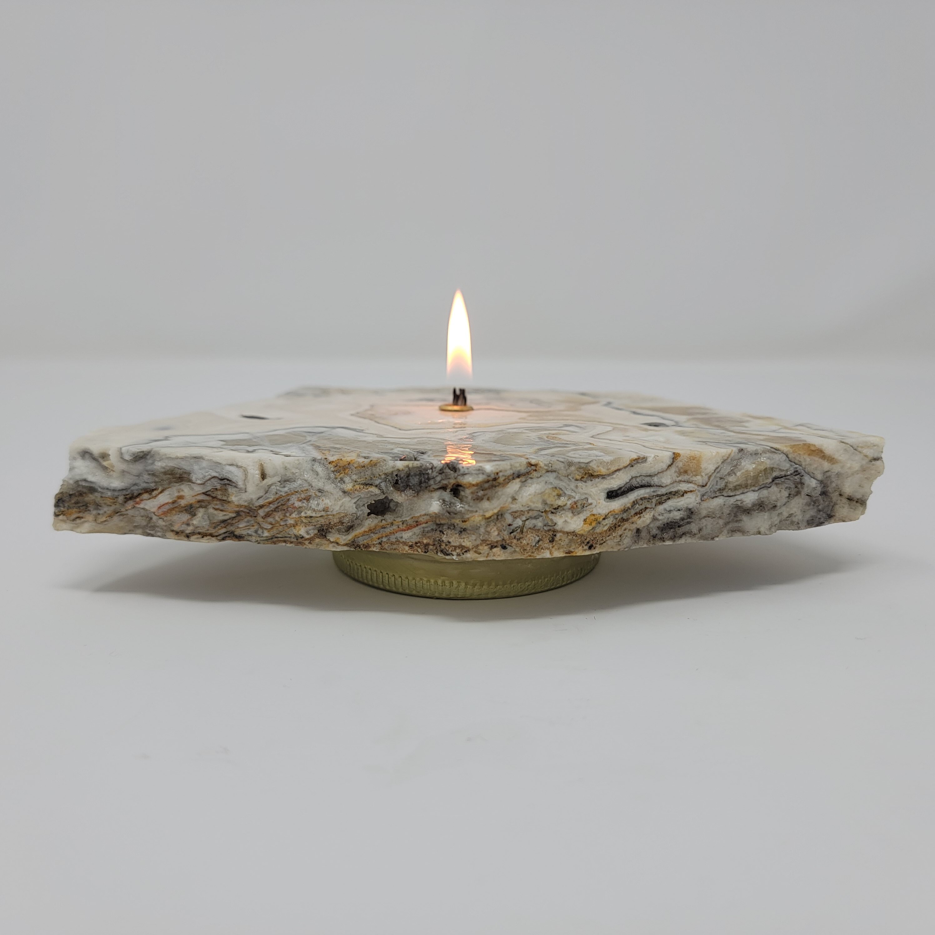Black Onyx Rock Candle Natural Stone Rock Forever Rock Candle Oil Lamp ...