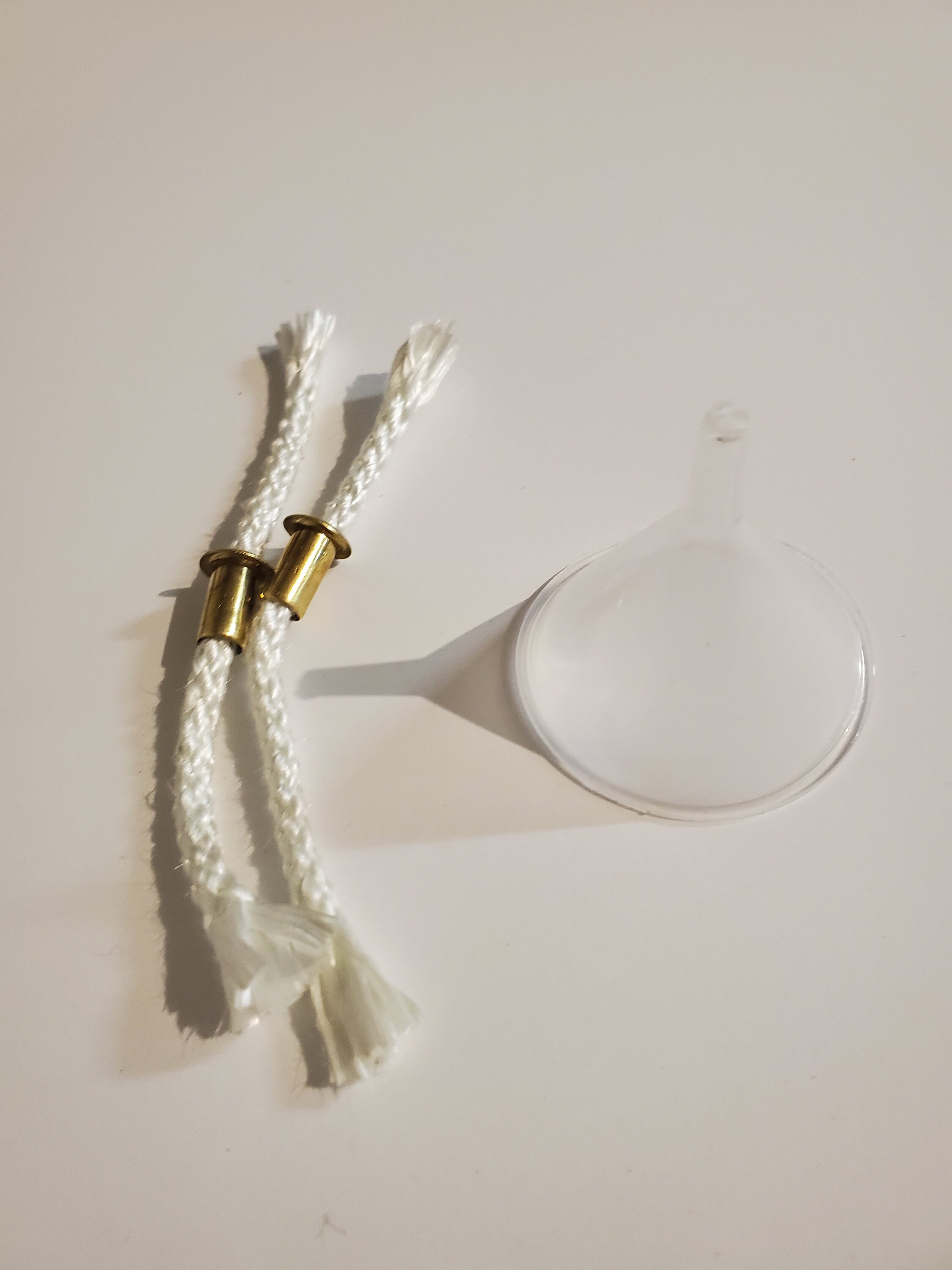 Replacement Wick, Brass Wick Holder and Filling Funnel Oil Lamp Candle
