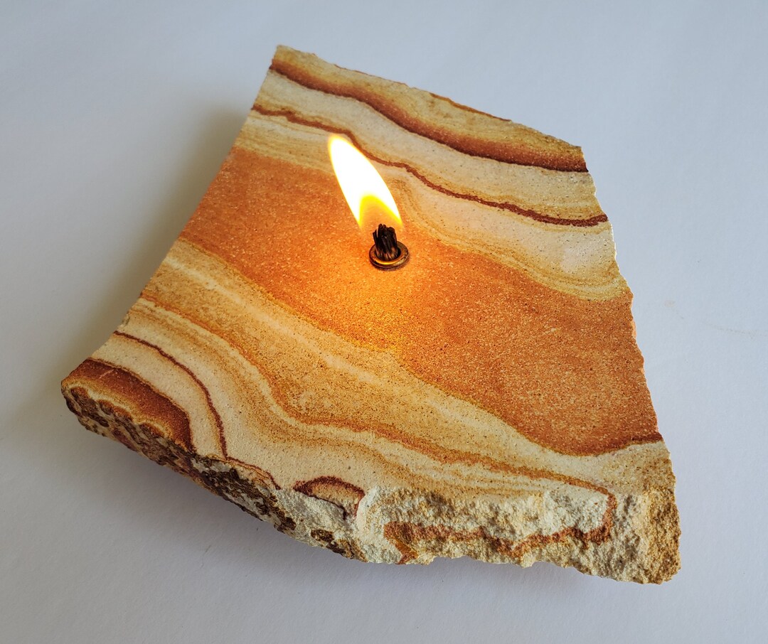 Rhyolite Rock Candle Forever Rock Candle Oil Lamp Candle Etsy
