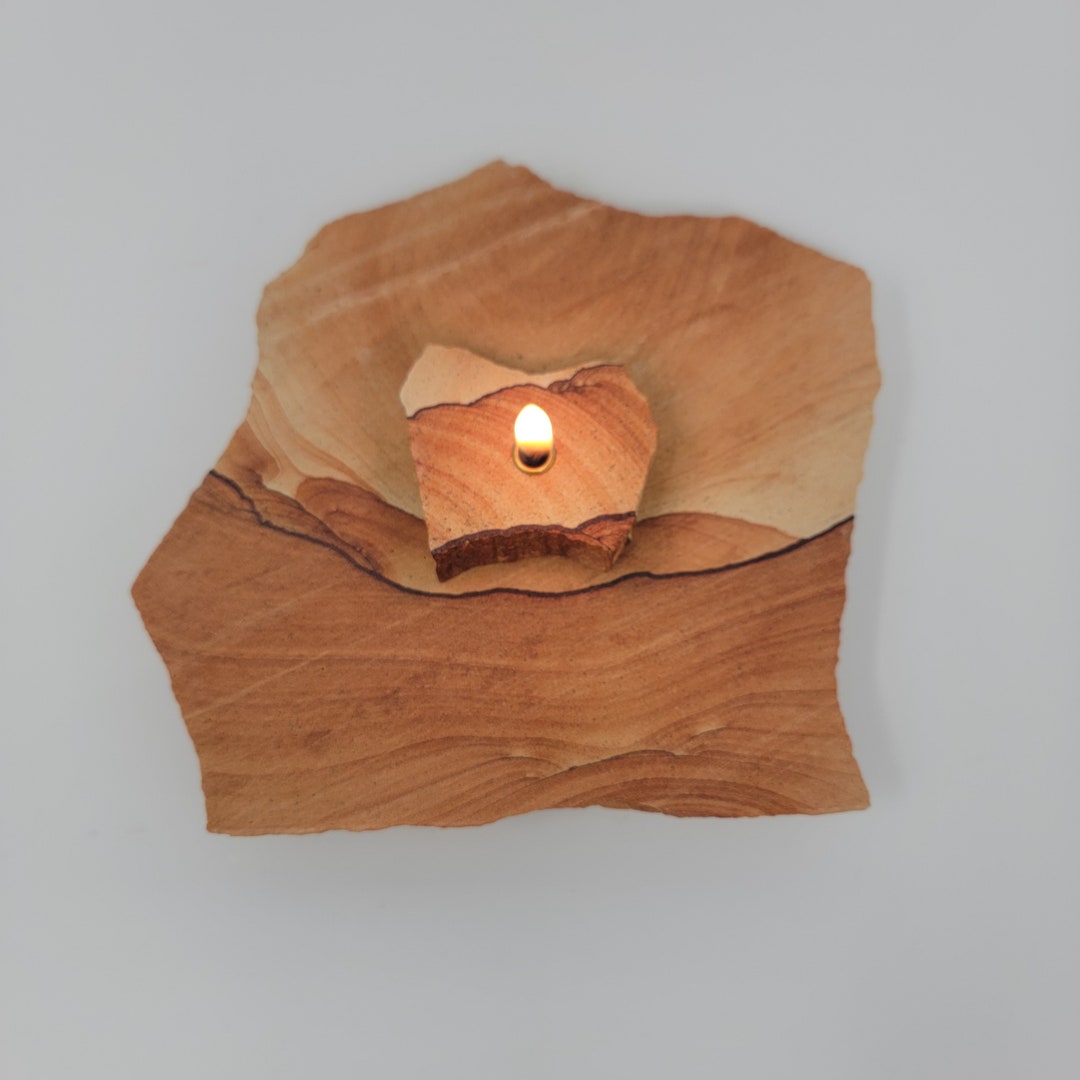 Picture Sandstone Rock Candle Sedona Red Rock Forever Rock Candle Oil
