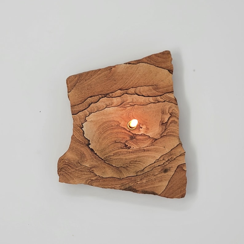 Picture Sandstone Rock Candle Sedona Red Rock Forever Rock Candle Oil