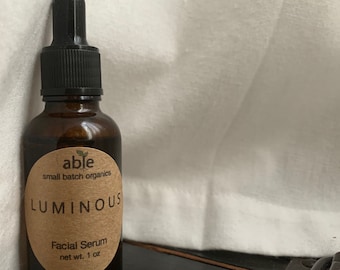 Luminous Facial Serum: Organic Rosehip & Hyaluronic Acid, Anti-Aging