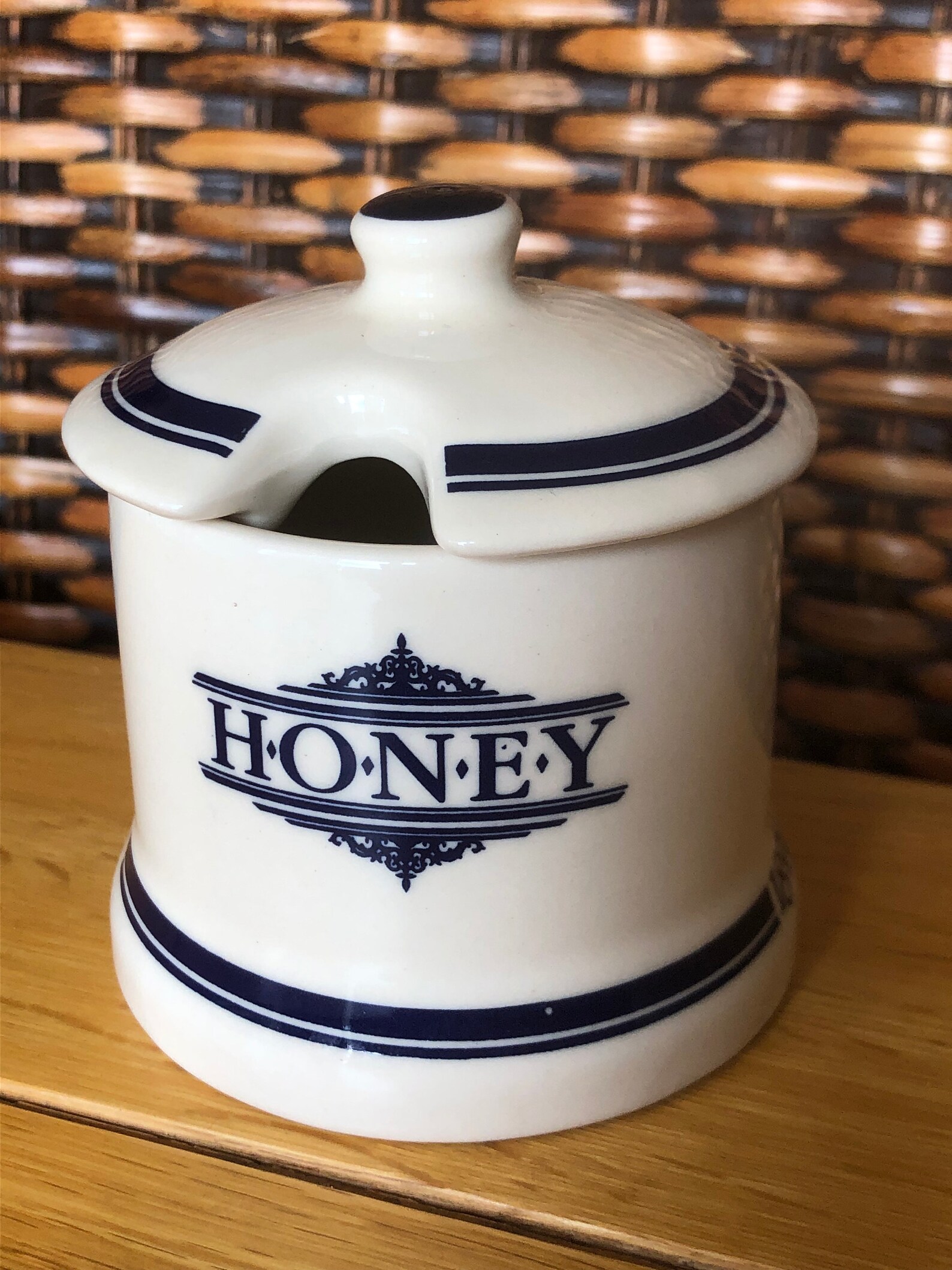Vintage Victorian Pottery 1869 ceramic honey preserve jam pot Etsy