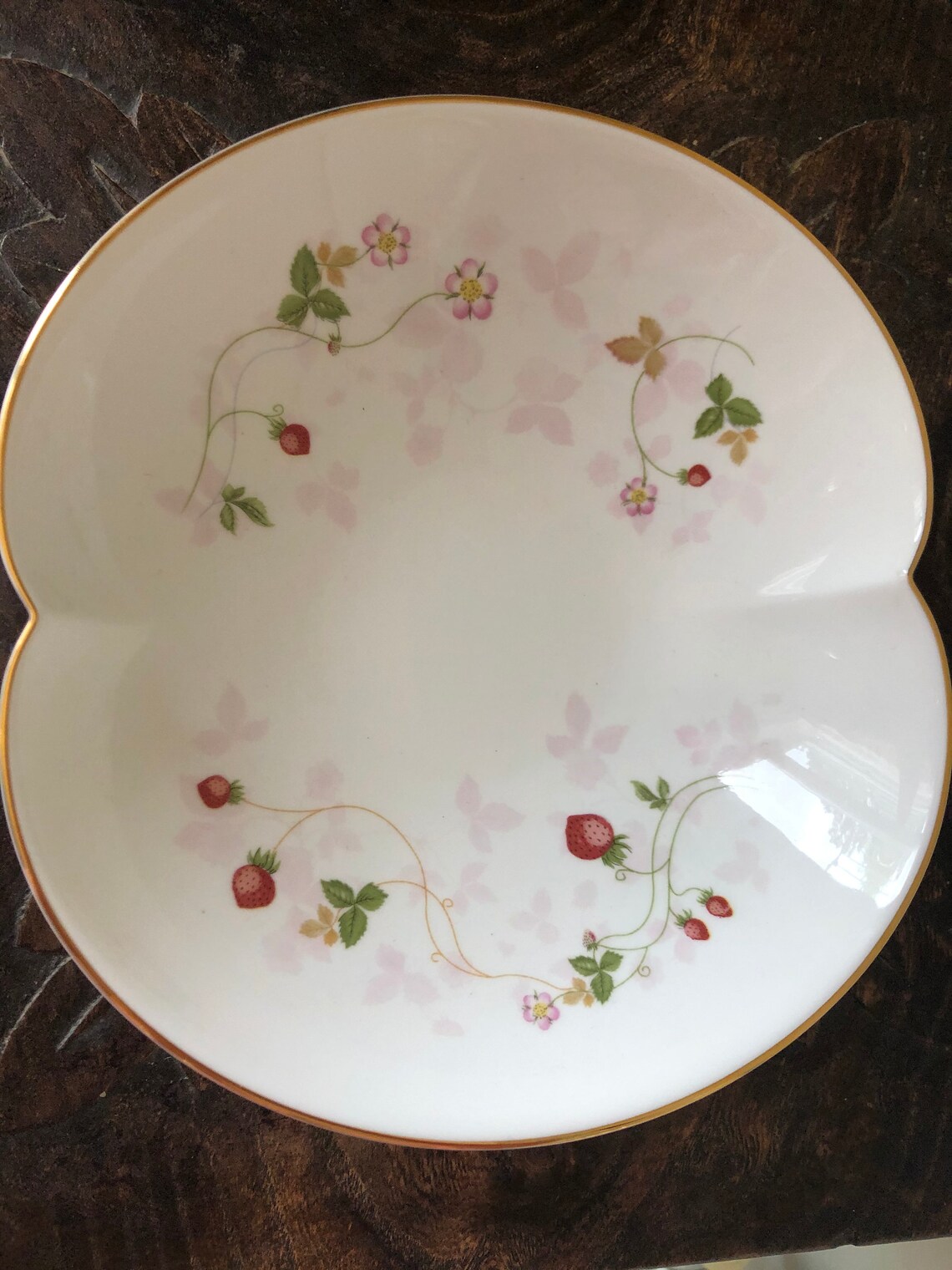 Wedgwood bone china wild strawberry serving bowl plate Etsy