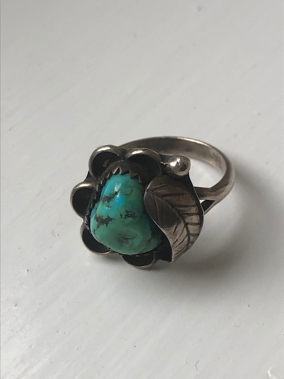 Native American Navajo sterling silver turquoise … - image 1