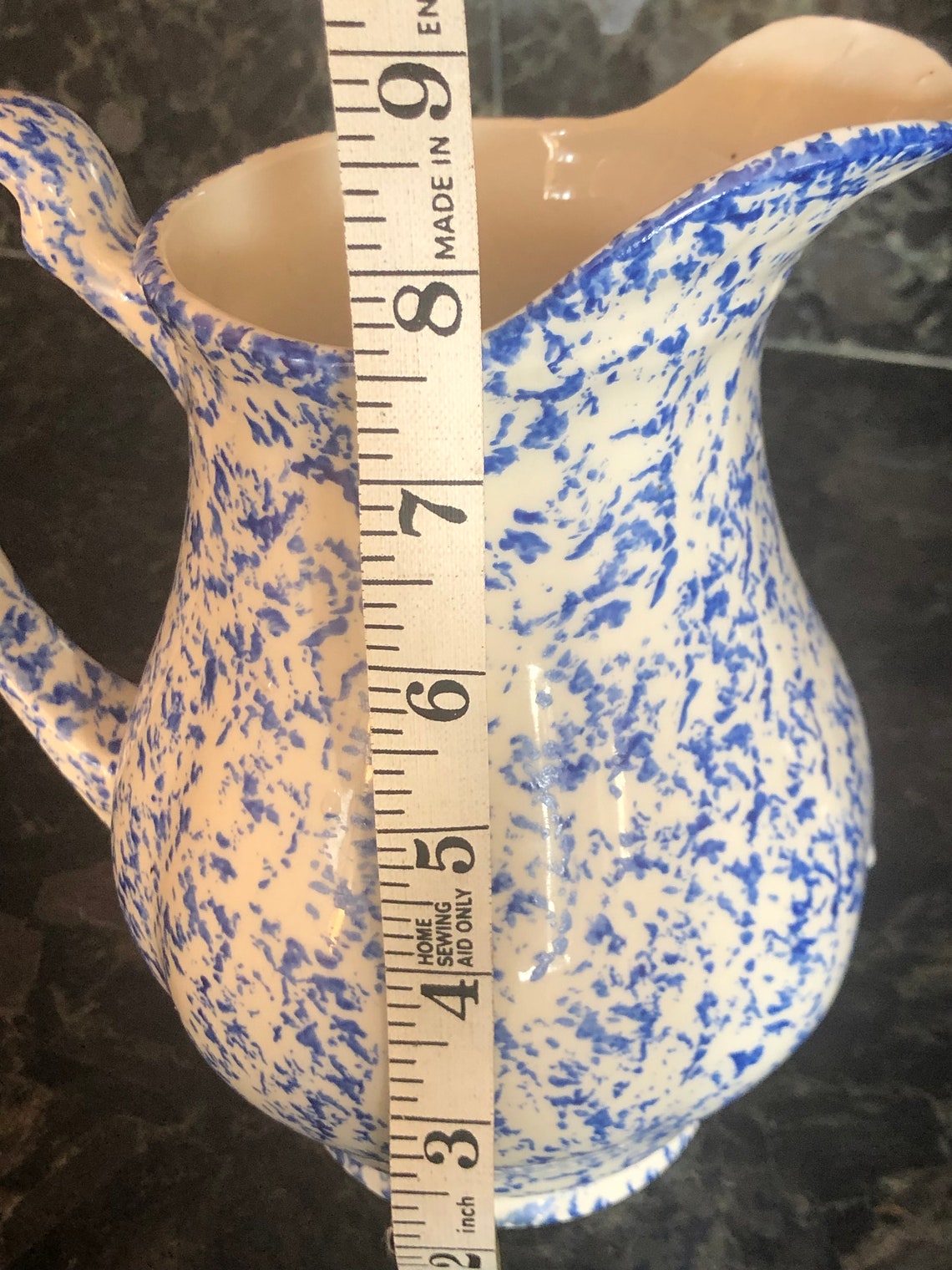 Vintage Staffordshire Heron Cross Pottery pitcher jug 2 pint Etsy