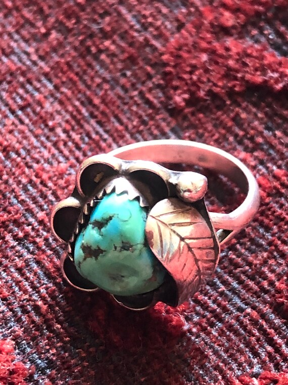 Native American Navajo sterling silver turquoise … - image 5