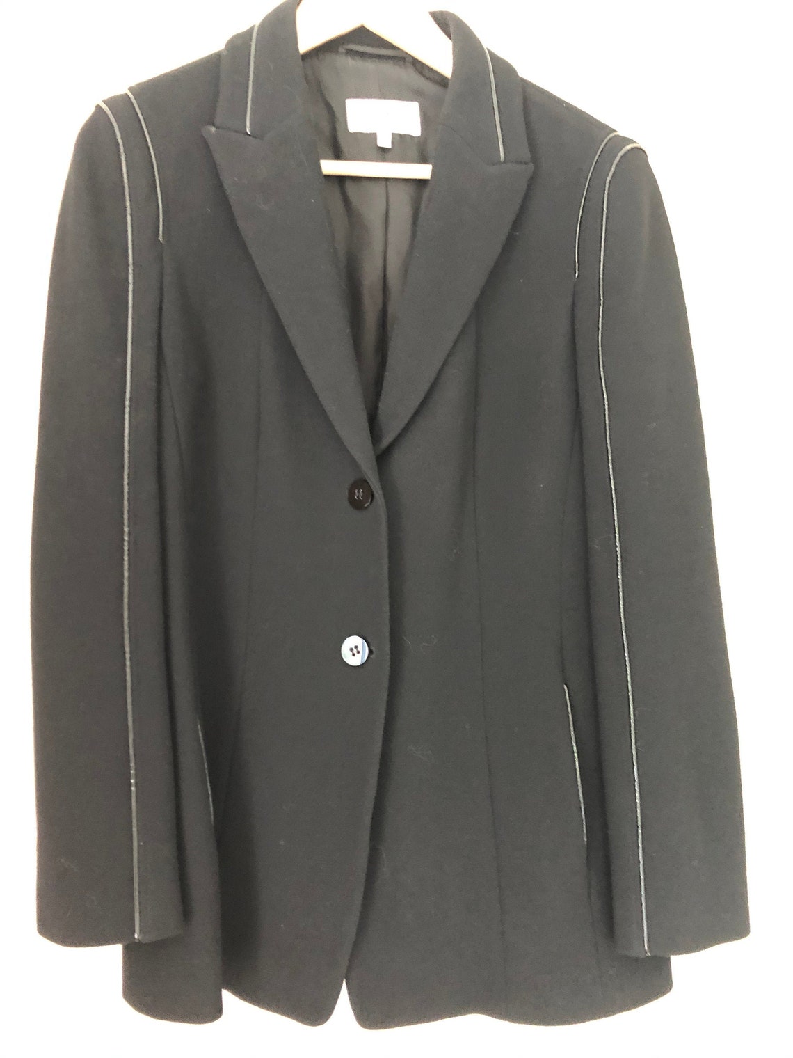 Manteau Blazer Femme Louis Féraud Turquoise - Taille 16, 1 Bouton, Doublé, Occasion Très Bon état