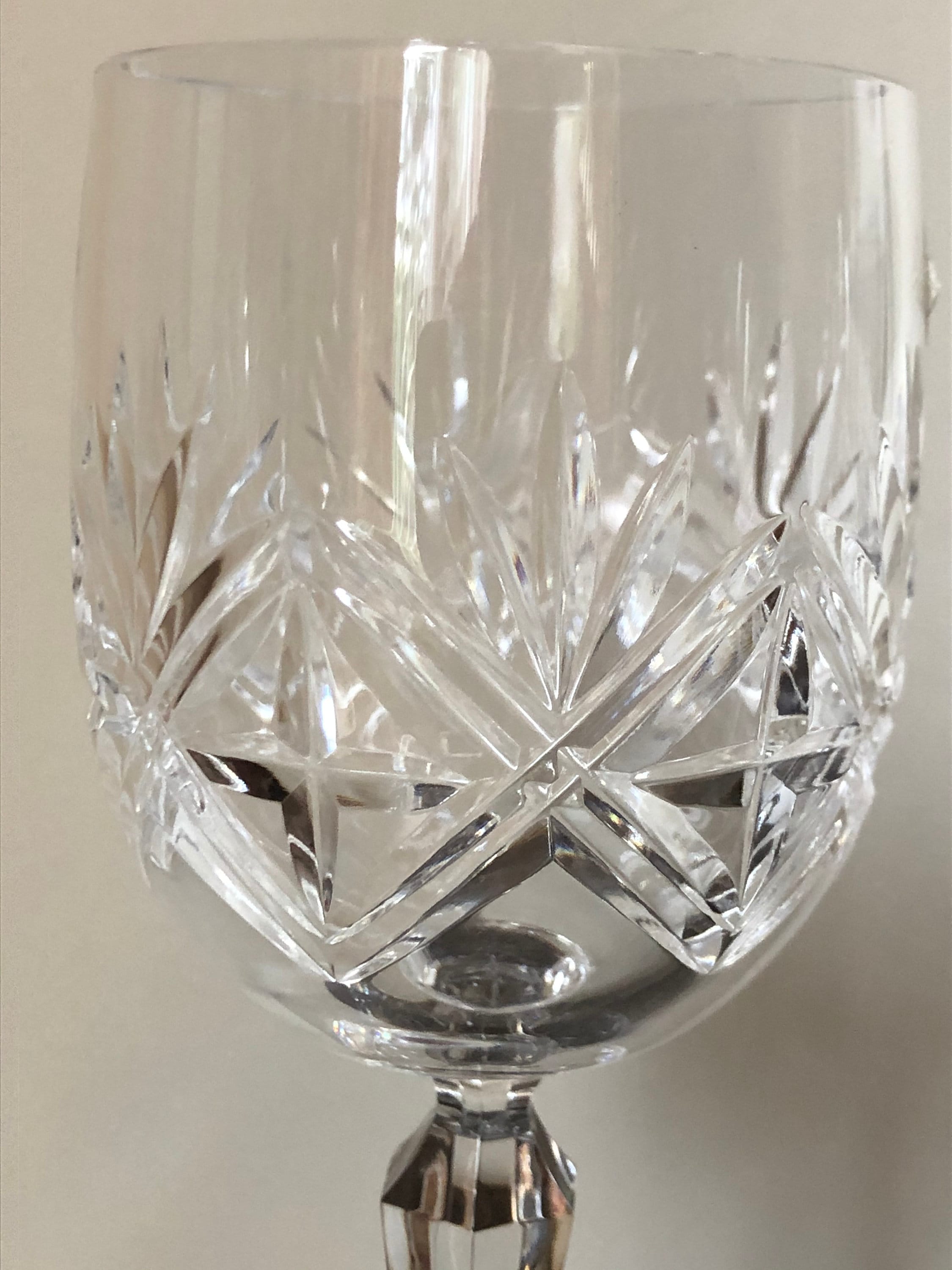 Set 4 FOUR Edinburgh Crystal cut glass wine claret glasses Etsy