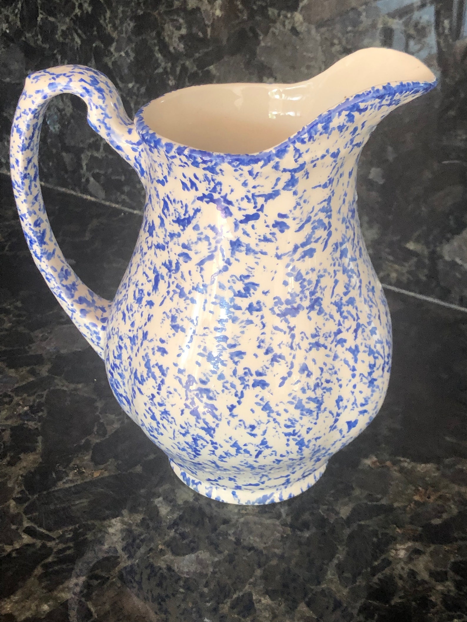 Vintage Staffordshire Heron Cross Pottery pitcher jug 2 pint Etsy
