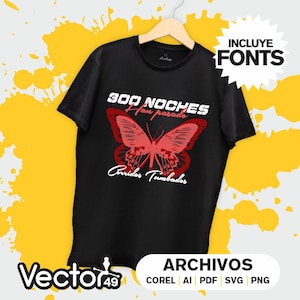 Diseño de camiseta de Corridos Tumbados: Gráfico de mariposa (SVG, PDF)