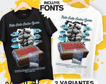 Pablo Escobar T-Shirt Design, Vector Files (CorelDraw, PDF, SVG, PNG)