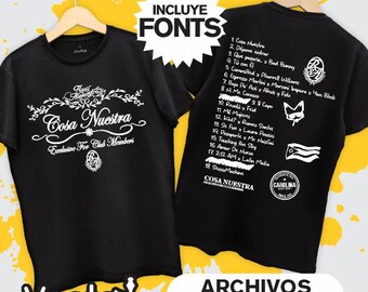 Cosa nuestra, Playera cosa nuestra, vector cosa nuestra, tshirt cosa nuestra, png, svg