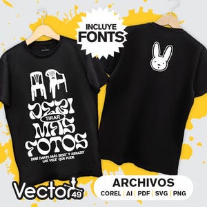 Bad Bunny T-Shirt Design: Vector Files (PDF, SVG, PNG)