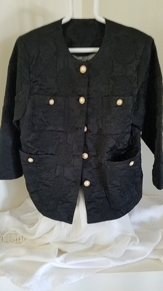 vintage quilted satin jacket - Gem
