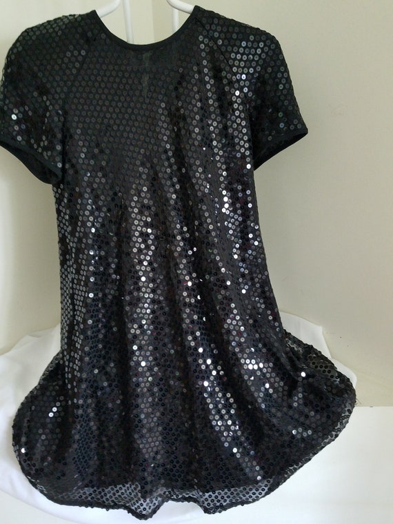 black sparkly tunic dress