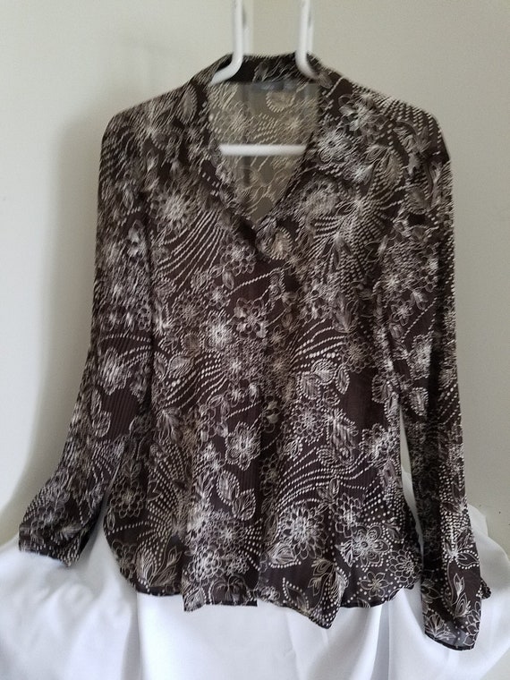 Vintage Sheer Crinkle blouse - Gem