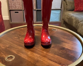 Hunter Original Tall Red Rain Boots Wasserdicht Damen US-Größe 6/ EUR Größe 37.