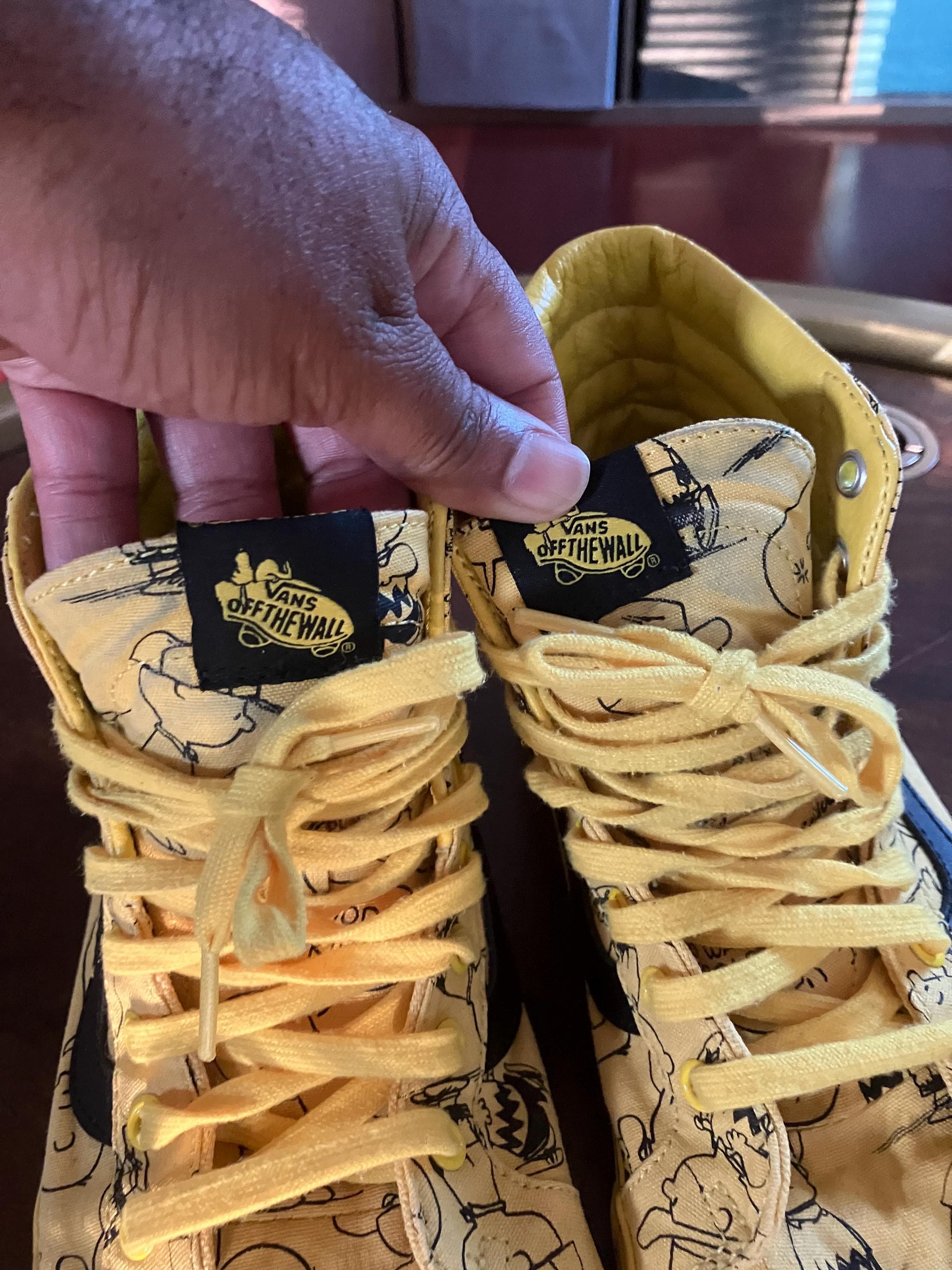 Vans x Peanuts Sk8 High Charlie Brown Maize Mens Size 11.5