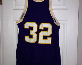 80s ヴィンテージ Sand- Knit NBA LAKERSユニフォーム Vintage Magic Johnson #32 Los Angeles Lakers 80s Sand-Knit