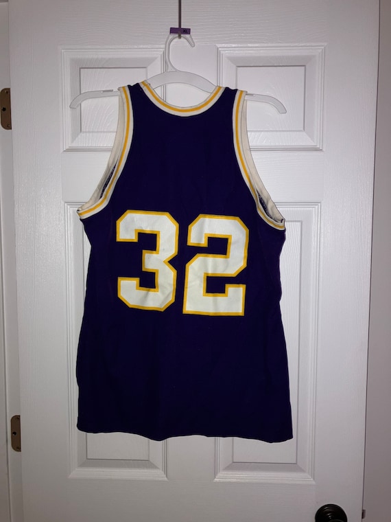 Vintage 80s Magic Johnson Lakers Sand Knit Jersey - Etsy