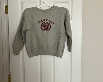 Vintage Harvard University 80s Champion Crewneck Pullover Sweatshirt Youth Medium Woman’s XS.