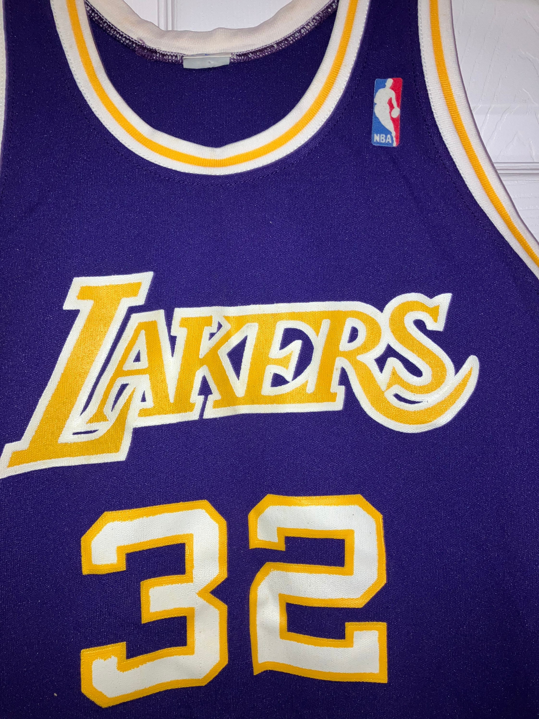 80s ヴィンテージ Sand- Knit NBA LAKERSユニフォーム Vintage 80s Sand Knit Magic Johnson LOS ANGELES LA LAKERS