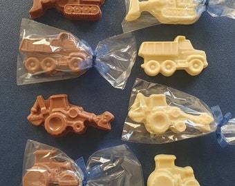 Chocolate diggers, truck, JCB, favours, sweets, party bag fillers, stocking fillers, birthday present.