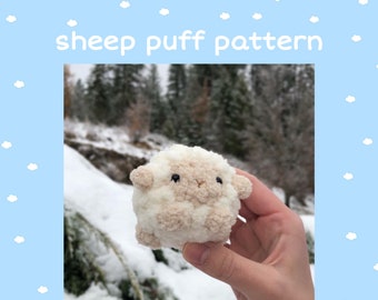 Crochet Sheep Puff plushie PATTERN