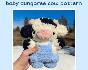 Crochet Baby Dungaree Cow PATTERN