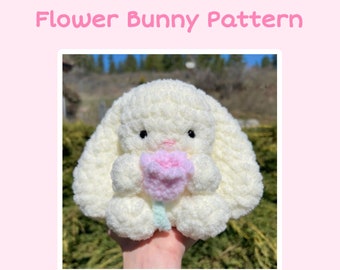 Motif au crochet Lapin de fleurs au crochet