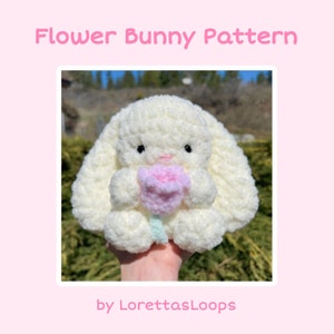 Crochet Flower Bunny Crochet Pattern image 1