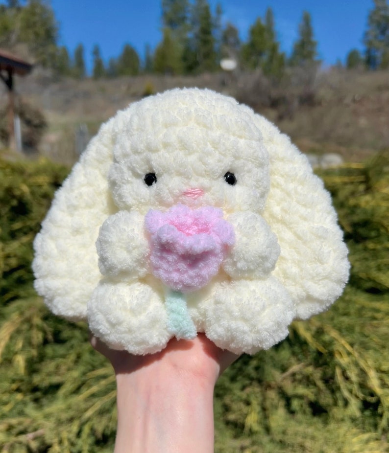 Crochet Flower Bunny Crochet Pattern zdjęcie 2