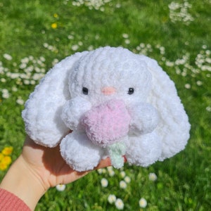 Motif au crochet Lapin de fleurs au crochet image 6