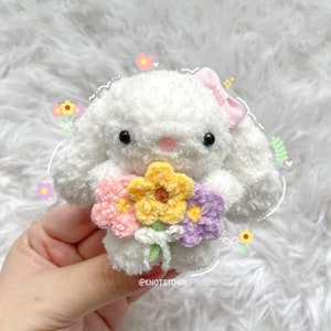 Motif au crochet Lapin de fleurs au crochet image 10