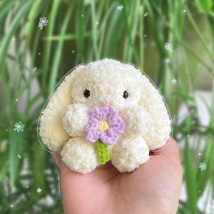 Crochet Flower Bunny Crochet Pattern zdjęcie 9
