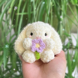 Motif au crochet Lapin de fleurs au crochet image 9