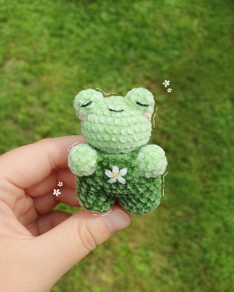 Crochet Baby Frog in Overalls Plushie PATTERN image 6