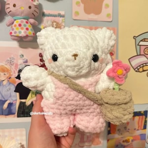 Crochet Honey Bear in Overalls Plushie PATTERN image 5