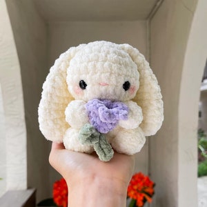 Crochet Flower Bunny Crochet Pattern - Etsy