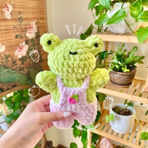 Crochet Baby Frog in Overalls Plushie PATTERN image 7